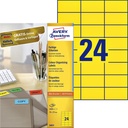 Etiket Avery 3451 70x37mm geel 2400st