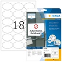 Etiket HERMA 4358 63.5x42.3mm verwijderb ovaal