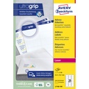 Etiket Avery L7160-100 63.5x38.1mm wit 2100st