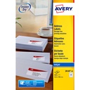 Etiket Avery J8160-40 63.5x38.1mm wit 840st