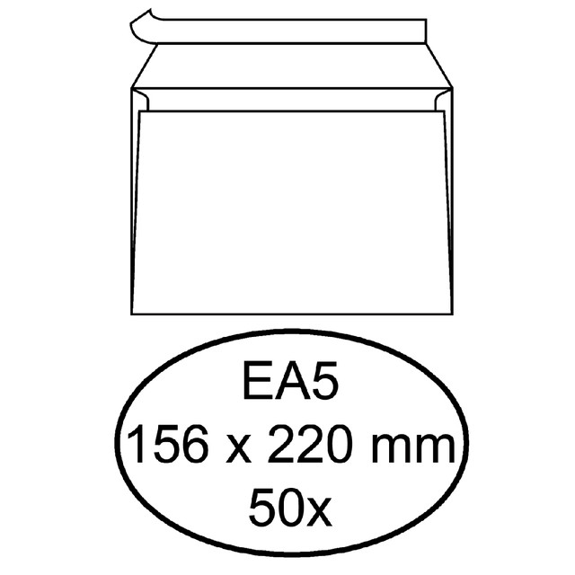 [180021] Envelop Hermes bank EA5 156x220 zk 50st wit