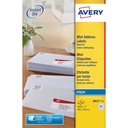 Etiket Avery J8651-25 38.1x21.2mm wit 1625st