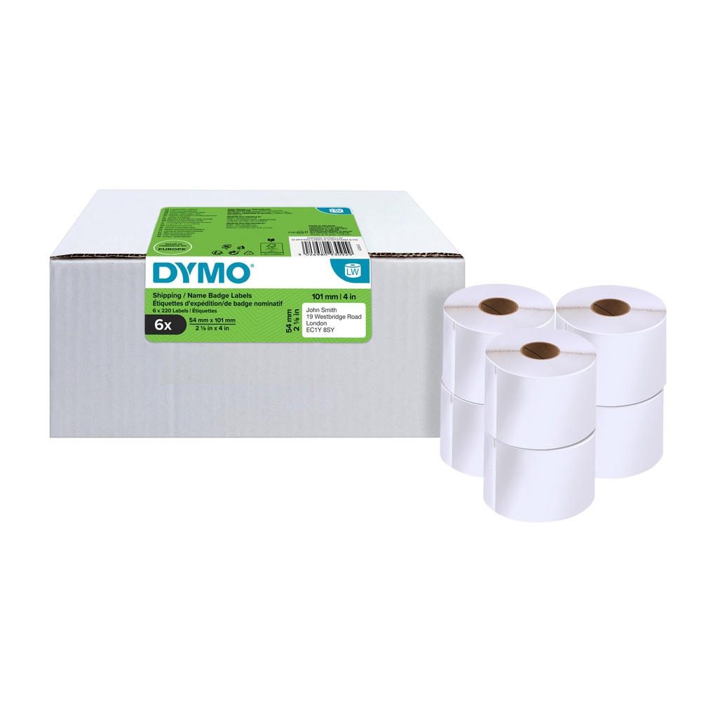[2093092] Etiket Dymo LabelWriter naamkaart 54x101 6st wit