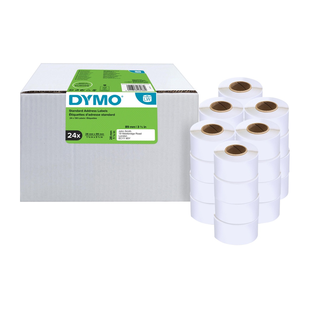 [S0722360] Etiket Dymo LabelWriter adressering 28x89 24st wit