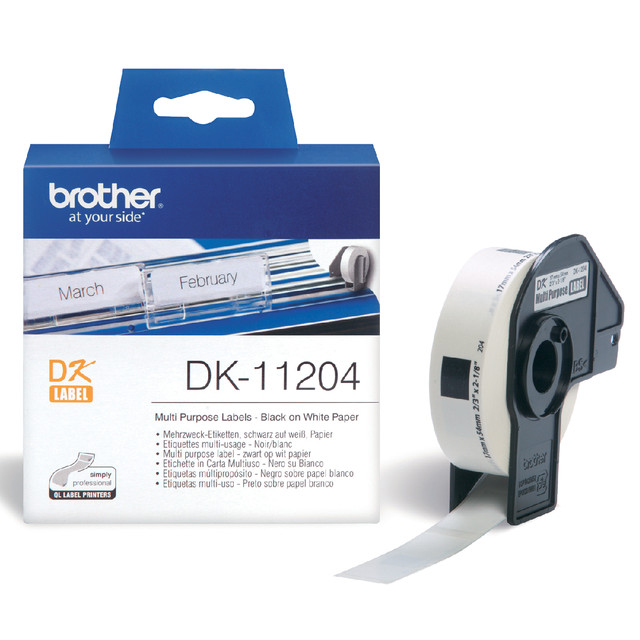 [DK11204] Etiket Brother DK11204 multifunctioneel 17x54mm