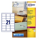 Etiket Avery L7560-25 63.5x38.1mm tr 525st