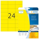 Etiket HERMA 4466 70x37mm verwijderbaar geel 480st