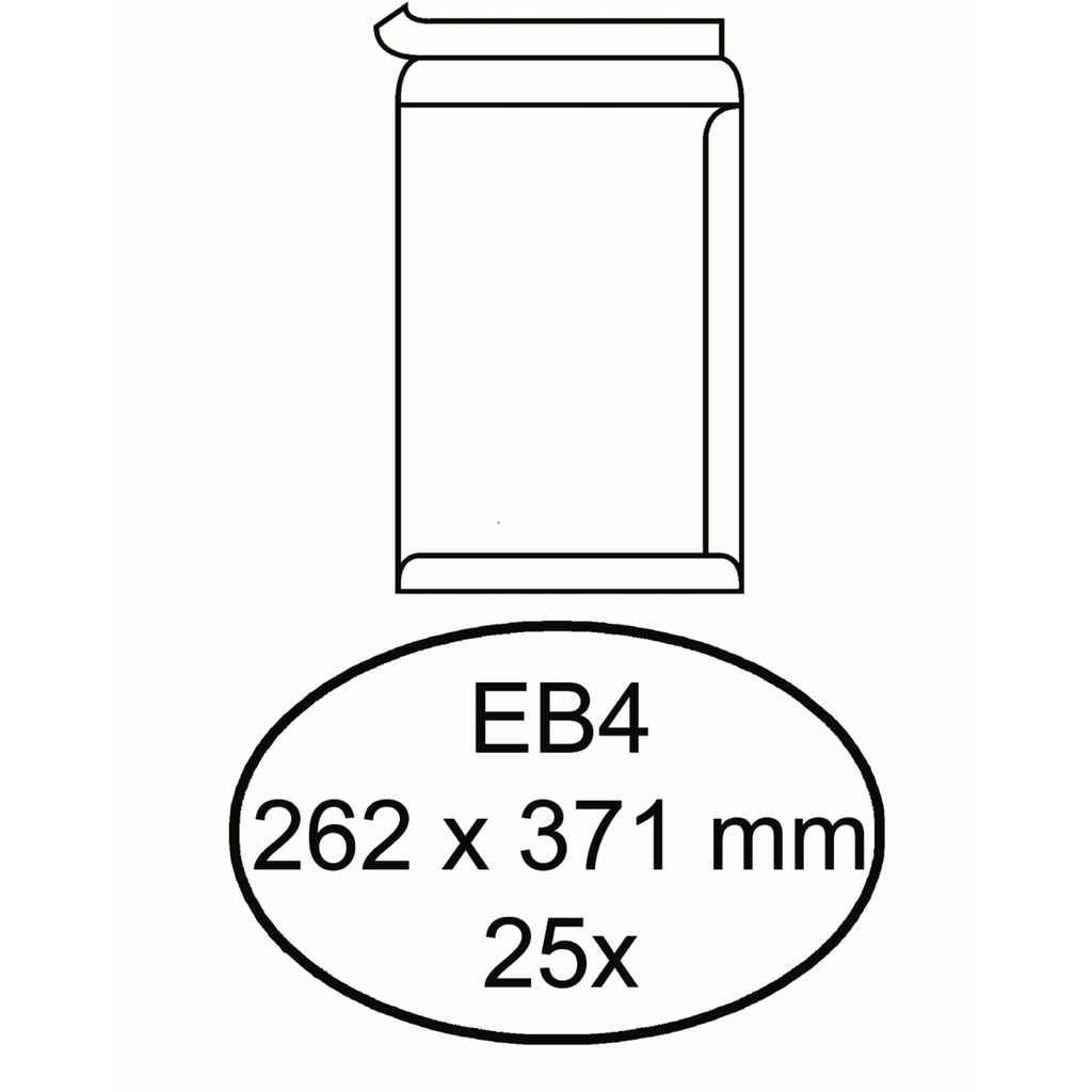 [STOR 4026] Envelop Hermes akte EB4 262x371 zk 25st wit