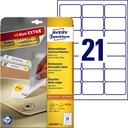 Etiket Avery L6023REV-25 63.5x38.1mm wit 525st
