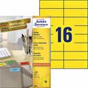 Etiket Avery 3455 105x37mm geel 1600st