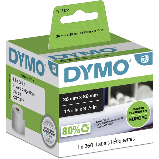 [1983172] Etiket Dymo LabelWriter adressering 36x89 wit