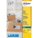 Etiket Avery J8169-25 99.1x139mm wit 100st