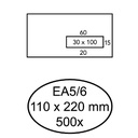 Envelop Hermes venster EA5/6 vr 3x10 80gr zk 500st