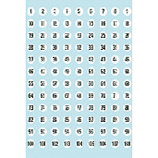 [4128] Etiket HERMA 4128 8mm getallen 1-540 540st