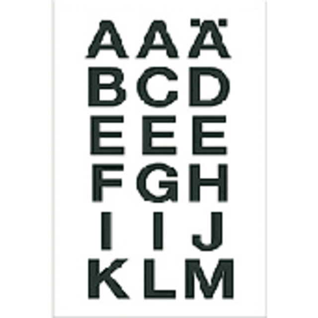 [4135] Etiket HERMA 4135 20x20mm letters A-Z zw op trsp