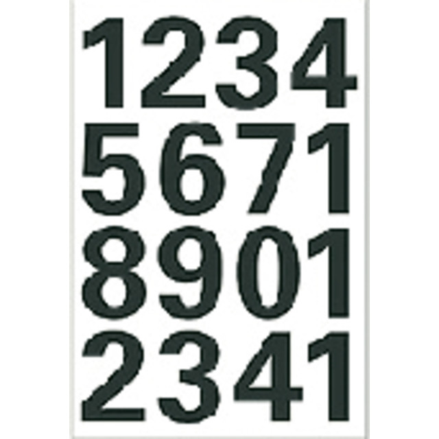 [4168] Etiket HERMA 4168 25mm getallen 0-9 zwart