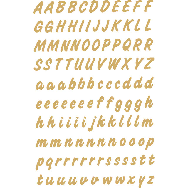 [4152] Etiket HERMA 4152 8mm letters A-Z goud op transp
