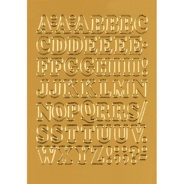[4183] Etiket HERMA 4183 12mm letters A-Z goudfolie 50st