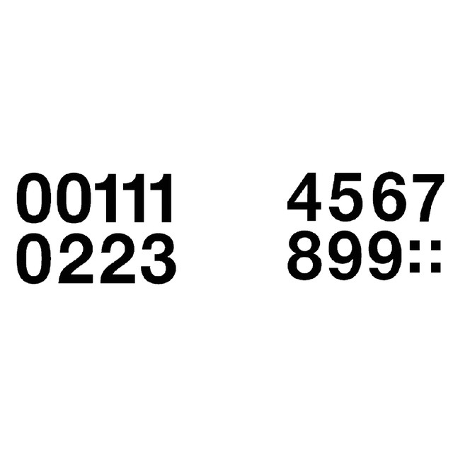 [4189] Etiket HERMA 4189 33mm getallen 0-9 zwart 16st