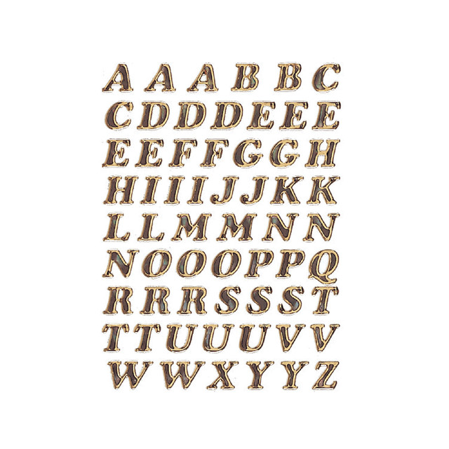 [4192] Etiket HERMA 4192 8mm letters A-Z goudfolie 61st